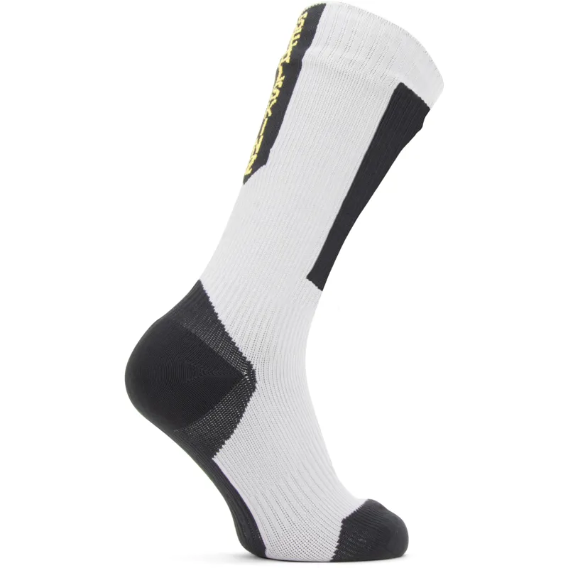 Sealskinz Runton Waterproof Cold Weather Mid Length Sock with Hydrostop Grey/Black/Yellow-1
